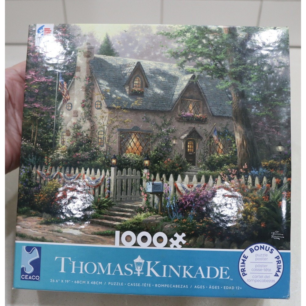 Thomas Kinkade Liberty Lane Cottage 1000 Piece Jigsaw Puzzle Ceaco 3310-69